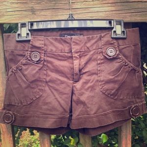 Brown embellished shorts
